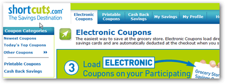 digital coupon screen shot